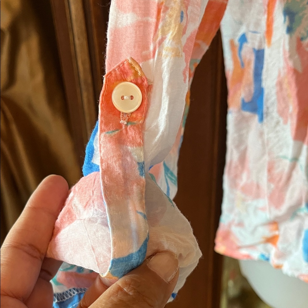 Ruby Rd. Beautiful Floral Button Down Blouse - image 5